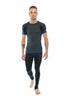 Designer Raglan Crew-Neck Tee (Charcoal w/Black Accents)