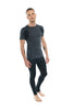 Designer Raglan Crew-Neck Tee (Charcoal w/Black Accents)