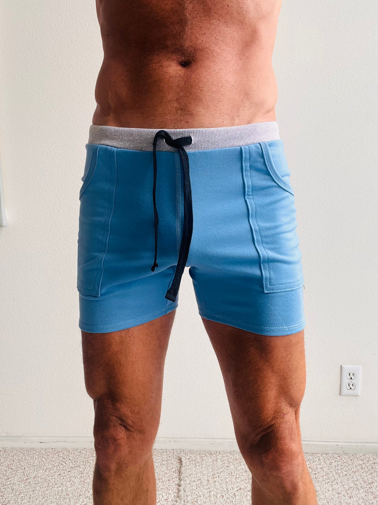 Transition Yoga Short (Ice Blue w/Grey)