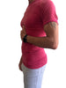 Designer Raglan Crew-Neck Tee (Raspberry)
