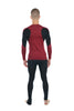Designer Raglan Crew-Neck Tee - Long Sleeve (Brick w/Black Accent)