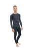Designer Raglan Crew-Neck Tee - Long Sleeve (Charcoal w/Black Accent)