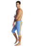 Cuffed Yoga Pants (ICE Blue w/Orange) Cuffed Pants 4-rth 