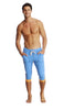Cuffed Yoga Pants (ICE Blue w/Orange) Cuffed Pants 4-rth 