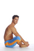 Cuffed Yoga Pants (ICE Blue w/Orange) Cuffed Pants 4-rth 