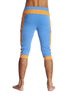 Cuffed Yoga Pants (ICE Blue w/Orange) Cuffed Pants 4-rth 