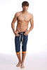 Cuffed Yoga Pants (Royal Blue & Orange) Cuffed Pants 4-rth 