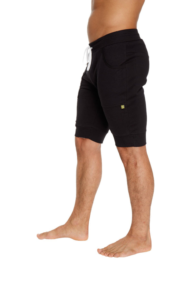 Cuffed Yoga Short (Black) Mens Shorts 4-rth 