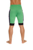 Cuffed Yoga Short (Green w/Purple & Black) Mens Shorts 4-rth 