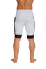 Cuffed Yoga Short (Grey w/Charcoal & Black) Mens Shorts 4-rth 