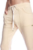 Long Cuffed Jogger Yoga Pants (Sand Beige) Long Joggers 4-rth 