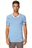 Nautical Raglan Resort Henley Tee (Blue & White Stripe) Mens Tops 4-rth 