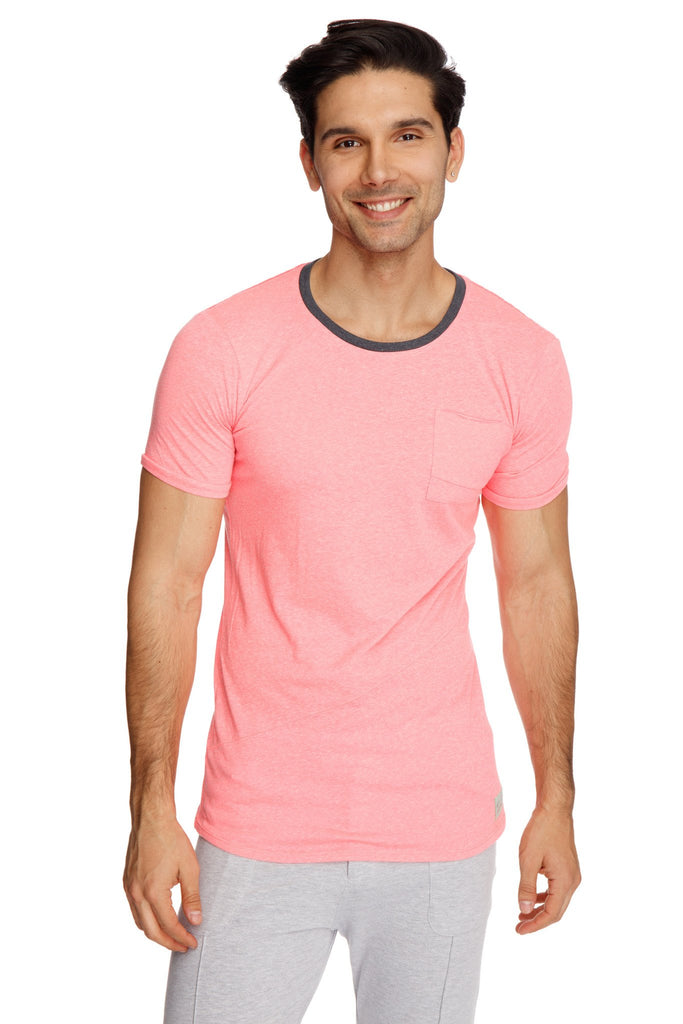 Perfect Pocket Crew-Neck Tee (Coral Slub) Mens Tops 4-rth 