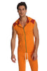 Sleeveless Yoga Hoodie (Sun Orange) Mens Hoodies 4-rth 