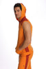 Sleeveless Yoga Hoodie (Sun Orange) Mens Hoodies 4-rth 