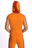Sleeveless Yoga Hoodie (Sun Orange) Mens Hoodies 4-rth 