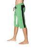 Tri-color Ultra-flex Yoga Short (Green w/Black & White) Mens Shorts 4-rth 
