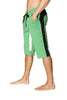 Tri-color Ultra-flex Yoga Short (Green w/Black & White) Mens Shorts 4-rth 