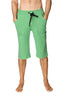 Tri-color Ultra-flex Yoga Short (Green w/Black & White) Mens Shorts 4-rth 