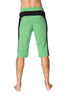 Tri-color Ultra-flex Yoga Short (Green w/Black & White) Mens Shorts 4-rth 