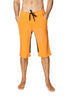 Tri-color Ultra-flex Yoga Short (Orange w/Black & Black) Mens Shorts 4-rth 