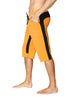 Tri-color Ultra-flex Yoga Short (Orange w/Black & Black) Mens Shorts 4-rth 