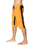 Tri-color Ultra-flex Yoga Short (Orange w/Black & Black) Mens Shorts 4-rth 