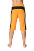Tri-color Ultra-flex Yoga Short (Orange w/Black & Black) Mens Shorts 4-rth 