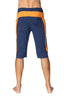 Tri-color Ultra-flex Yoga Short (Royal w/Orange & Orange) Mens Shorts 4-rth 