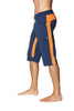 Tri-color Ultra-flex Yoga Short (Royal w/Orange & Orange) Mens Shorts 4-rth 