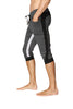 Ultra-Flex Tri-color Cuffed Yoga Pant (Charcoal w/Black & Grey) Cuffed Pants 4-rth 