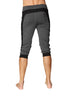 Ultra-Flex Tri-color Cuffed Yoga Pant (Charcoal w/Black & Grey) Cuffed Pants 4-rth 
