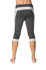 Ultra-Flex Tri-color Cuffed Yoga Pant (Charcoal w/Grey & Orange) Cuffed Pants 4-rth 