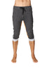 Ultra-Flex Tri-color Cuffed Yoga Pant (Charcoal w/Grey & Orange) Cuffed Pants 4-rth 