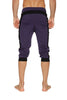 Ultra-Flex Tri-color Cuffed Yoga Pant (Eggplant w/Black & Charcoal) Cuffed Pants 4-rth 