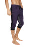 Ultra-Flex Tri-color Cuffed Yoga Pant (Eggplant w/Black & Charcoal) Cuffed Pants 4-rth 