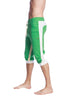 Ultra-Flex Tri-color Cuffed Yoga Pant (Green w/White & Sand) Cuffed Pants 4-rth 