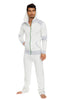 **Winter Collection** Mid-Weight LUXURY-Fleece Form-fit Crossover Yoga Track Hoodie (Light Grey)