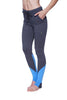 Women's Performance Yoga Pant Womens Pants 4-rth Extra Small Charcoal w/ Ice Blue 