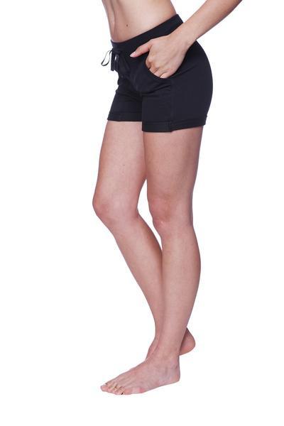 Women's Performance Yoga Short Womens Shorts 4-rth Extra Small Solid Black 