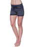 Women's Performance Yoga Short Womens Shorts 4-rth Extra Small Solid Charcoal 