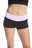 Womens Yoga Transition Short Womens Shorts 4-rth Small Black w/ Pink 